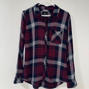 Rails Hunter plaid button-down shirt shirt in navy, red, and white Small